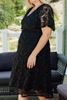 Immagine di PLUS SIZE V NECK LACE DRESS FLUTTER SLEEVE